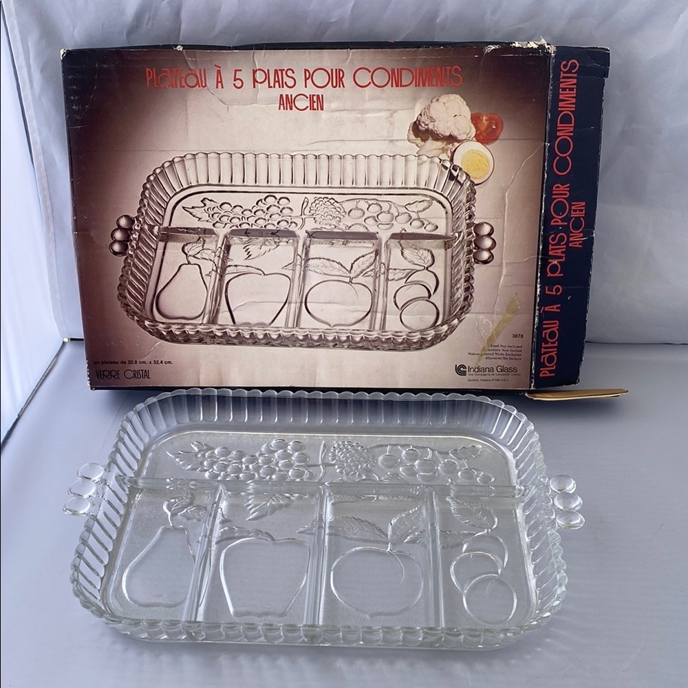 Indiana Glass Elegant Clear Serving Tray